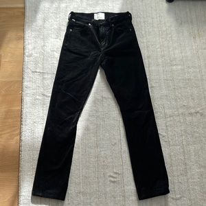 Citizens of Humanity Skyla black velvet jean, size 24